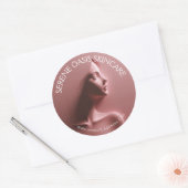 穏やかな美しいスキンケア、マッサージ、スパピンク ラウンドシール (封筒)