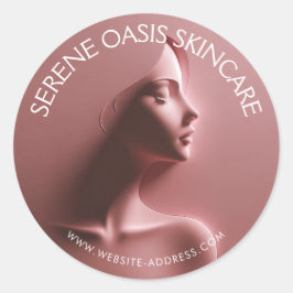 穏やかな美しいスキンケア、マッサージ、スパピンク ラウンドシール