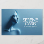 穏やかな美しいスキンケア、マッサージ、スパ チラシ (正面)
