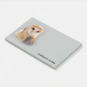 穏やかな美しい納屋フクロウの猛禽鳥の餌食 ポストイット (アングル)