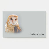 穏やかな美しい納屋フクロウの猛禽鳥の餌食 ポストイット (正面)