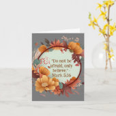 穏やかな自然の麦草花輪の宗教的グリーティングカード（白紙） カード (黄色い花)