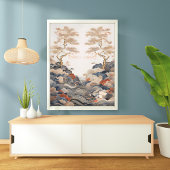 穏やかな自然のBのタペストリー ポスター