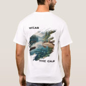 穏やかな自然のTシャツ | 静かなアウトドアの風景 Tシャツ (裏面)
