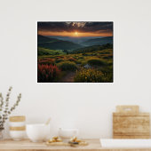 穏やかな自然景観シーン ポスター (キッチン)