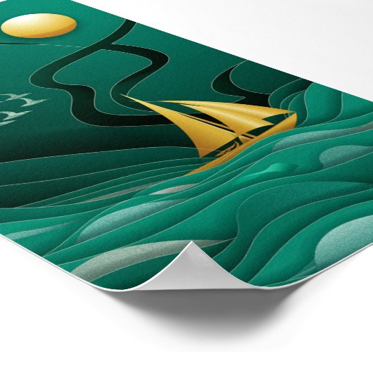 穏やかな航海 ポスター (角)