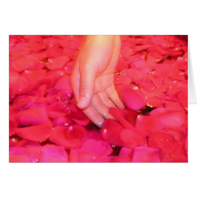 穏やかな花びらカード (正面横)