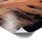 穏やかな花：湖畔に沈む日本の夕日 フォトプリント            (角)