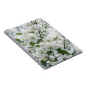 穏やかな花：白いさくらんぼの枝 ノートブック (右側)