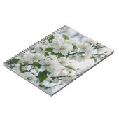 穏やかな花：白いさくらんぼの枝 ノートブック (左側)