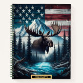 穏やかな荒野の中でムース ノートブック (正面)