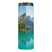 穏やかな荒野の風景ポスターレイクマウンテン タンブラー (裏面)