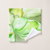 穏やかな葉の抽象芸術 バスタオルセット (ウォッシュタオル)