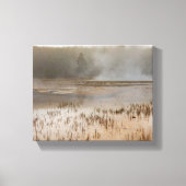 穏やかな蒸気:穏やかなイエローストーンシーン キャンバスプリント (正面)