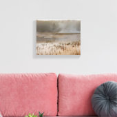 穏やかな蒸気:穏やかなイエローストーンシーン キャンバスプリント (インサイチュ (リビング))