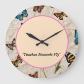 『穏やかな蝶の優雅』 ラージ壁時計 (正面)