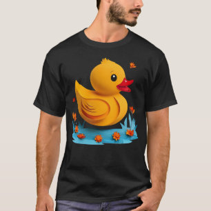 穏やかな裁断ゴム鴨 Tシャツ