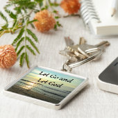 穏やかな解放と神の海写真 キーホルダー (側面)