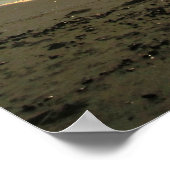 穏やかな解放と神の海写真 ポスター (角)