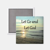 穏やかな解放と神の海写真 マグネット (正面/裏面)