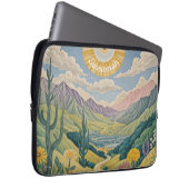 穏やかな谷：パステル風景 ラップトップスリーブ (正面右)