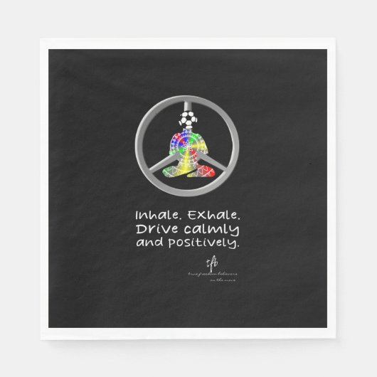 穏やかな車で家に帰るリアルなテレビサッカー スタンダードランチョンナプキン (正面)