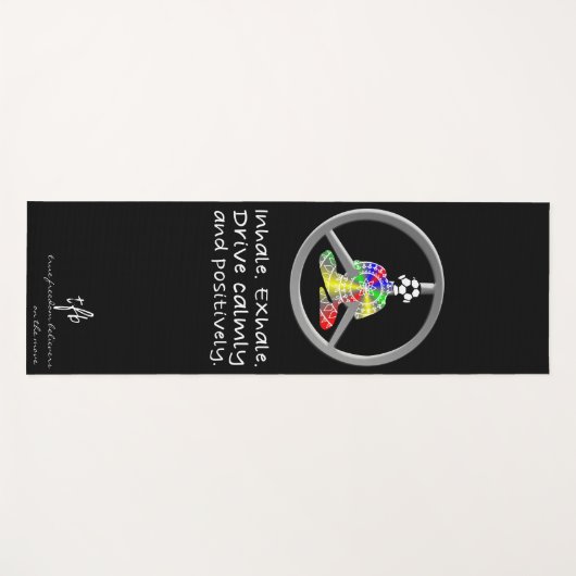 穏やかな車で家に帰るリアルなテレビサッカー ヨガマット (正面(横))