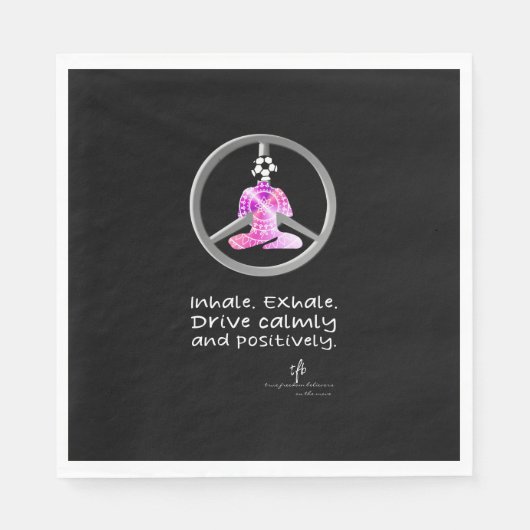 穏やかな車に乗るホームベリーヨーグルトサッカー スタンダードランチョンナプキン (正面)