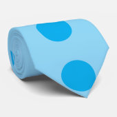 "穏やかな輝き：ライトブルー&ダークブルーのラウンドデザイン" ネクタイ (ロール)