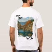穏やかな野生動物の自然のTシャツ Tシャツ (裏面)