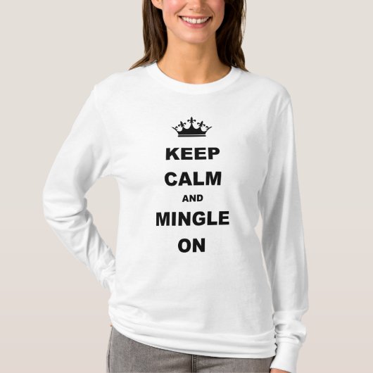 穏やかな長袖の前部を保って下さい Tシャツ (正面)