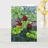 穏やかな雨のガーデンカード カード (黄色い花)