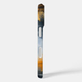 穏やかな雪に覆われた冬の川の風景絵を描。 Case-Mate iPhoneケース (裏面 / 右)