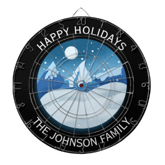 穏やかな霜の降りた風景カスタム ダーツボード