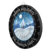 穏やかな霜の降りた風景カスタム ダーツボード (正面右)