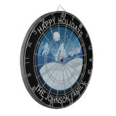 穏やかな霜の降りた風景カスタム ダーツボード (正面左)