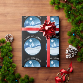 穏やかな霜の降りた風景カスタム ラッピングペーパー