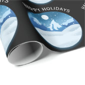 穏やかな霜の降りた風景カスタム ラッピングペーパー (ロールコーナー)