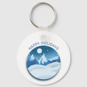 穏やかな霜の降りた風景 キーホルダー (正面)