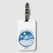 穏やかな霜の降りた風景 ラゲッジタグ (正面縦)