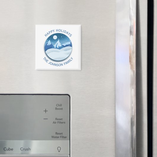 穏やかな霜景色 カスタム マグネット (インサイチュ (冷蔵庫))