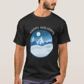 穏やかな霜降り風景 カスタム Tシャツ (正面)
