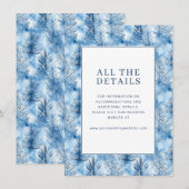 穏やかな青い冬の森の木々 エンクロージャーカード (正面/裏面)