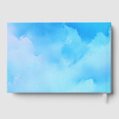 穏やかな青い水彩の雲 ゲストブック (裏面)