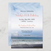 穏やかな青い海のシーン招待状 招待状 (正面/裏面)