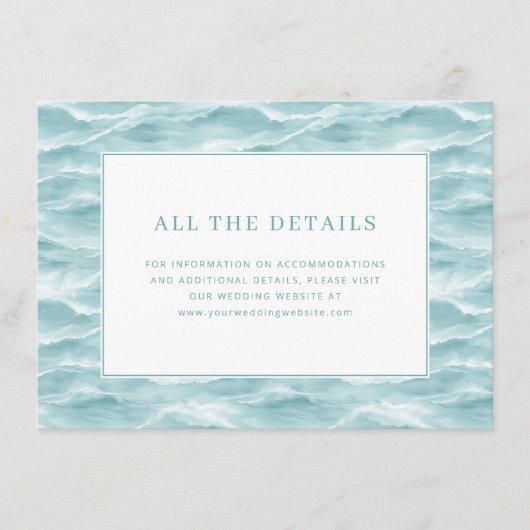 穏やかな青い海の波 エンクロージャーカード (正面)