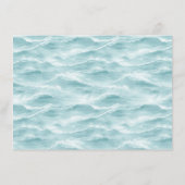 穏やかな青い海の波 エンクロージャーカード (裏面)