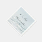 穏やかな青い海の波 スタンダードカクテルナプキン (角)