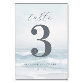 穏やかな青い海の波 テーブルナンバー (裏面)
