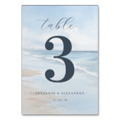 穏やかな青い海の波 テーブルナンバー (裏面)